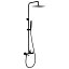 Conjunto barra de baño ducha monomando Firenze negro mate de Imex